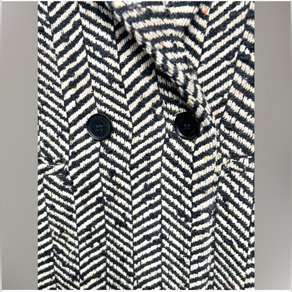 Anine Bing Double Breasted Fishbone Blazer Tweed Size XS - Picture 6 of 9